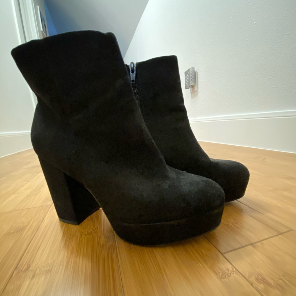 Black Suede Ankle Boots